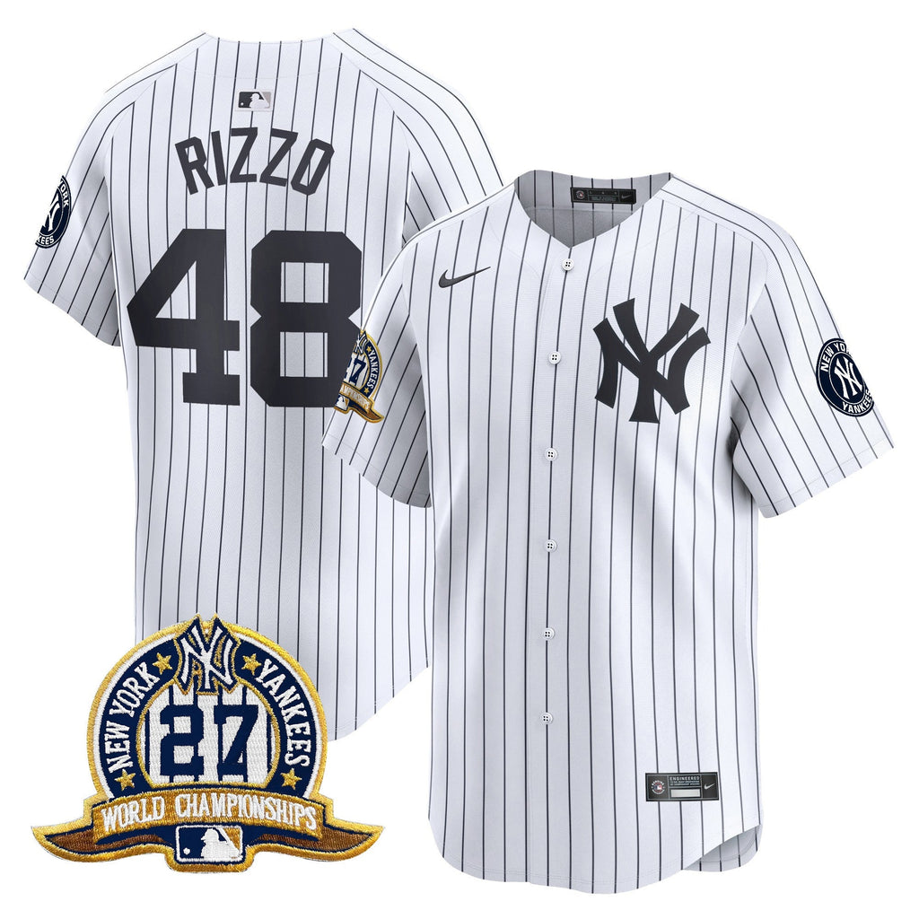 NYY 27 Time Champions Patch Vapor Premier Limited Jersey - All Stitched