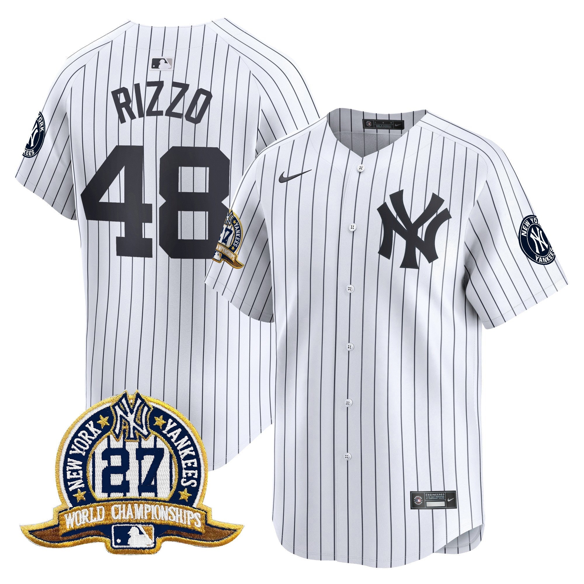 NYY 27 Time Champions Patch Vapor Premier Limited Jersey - All Stitched