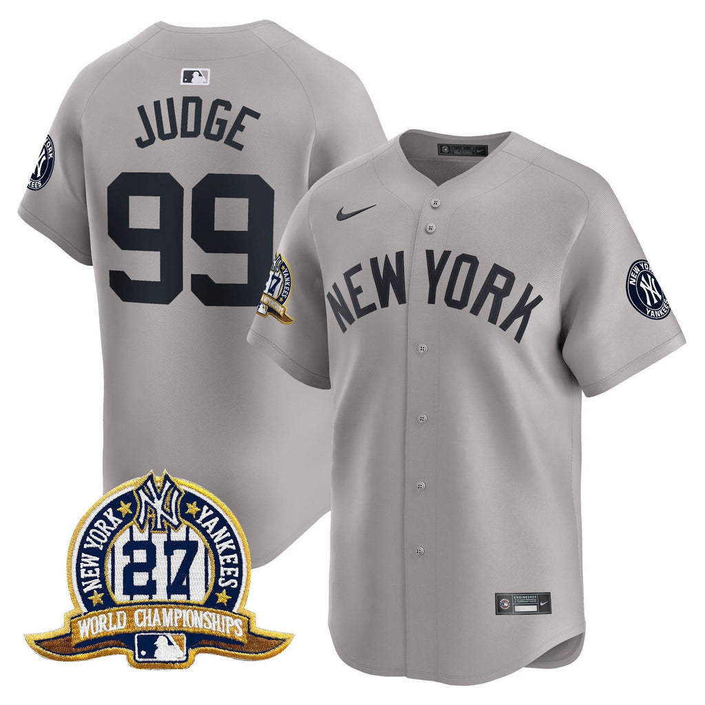 NYY 27 Time Champions Patch Vapor Premier Limited Jersey - All Stitched