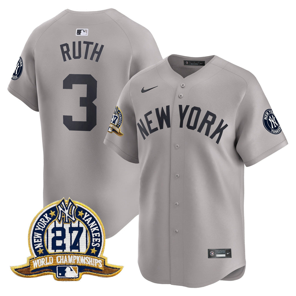 NYY 27 Time Champions Patch Vapor Premier Limited Jersey - All Stitched
