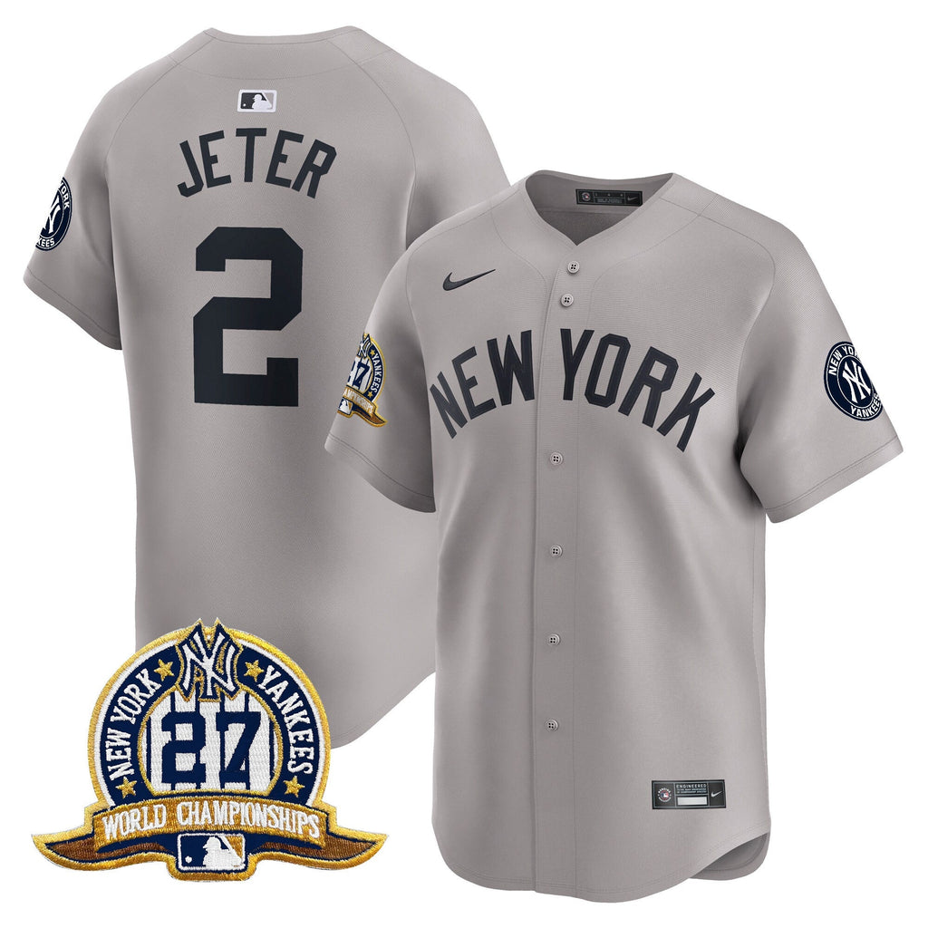 NYY 27 Time Champions Patch Vapor Premier Limited Jersey - All Stitched