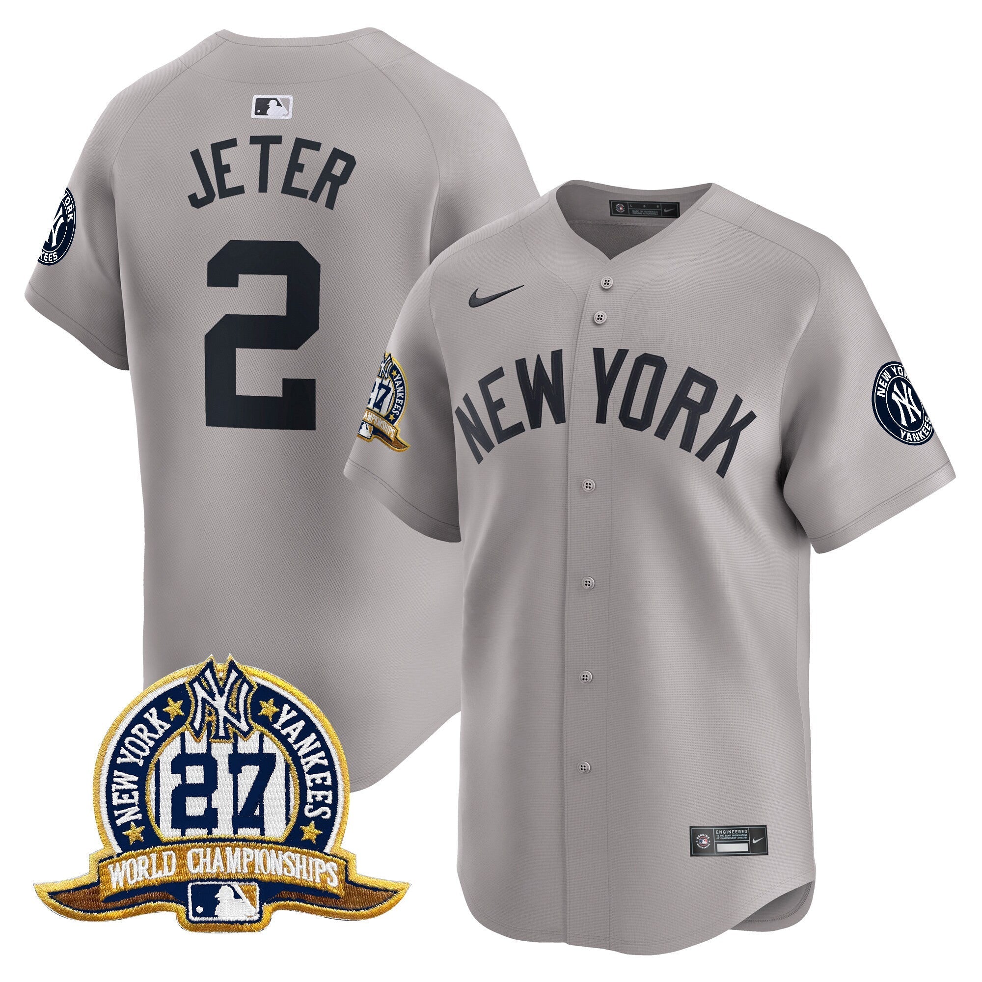 NYY 27 Time Champions Patch Vapor Premier Limited Jersey - All Stitched