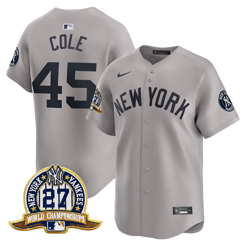 NYY 27 Time Champions Patch Vapor Premier Limited Jersey - All Stitched