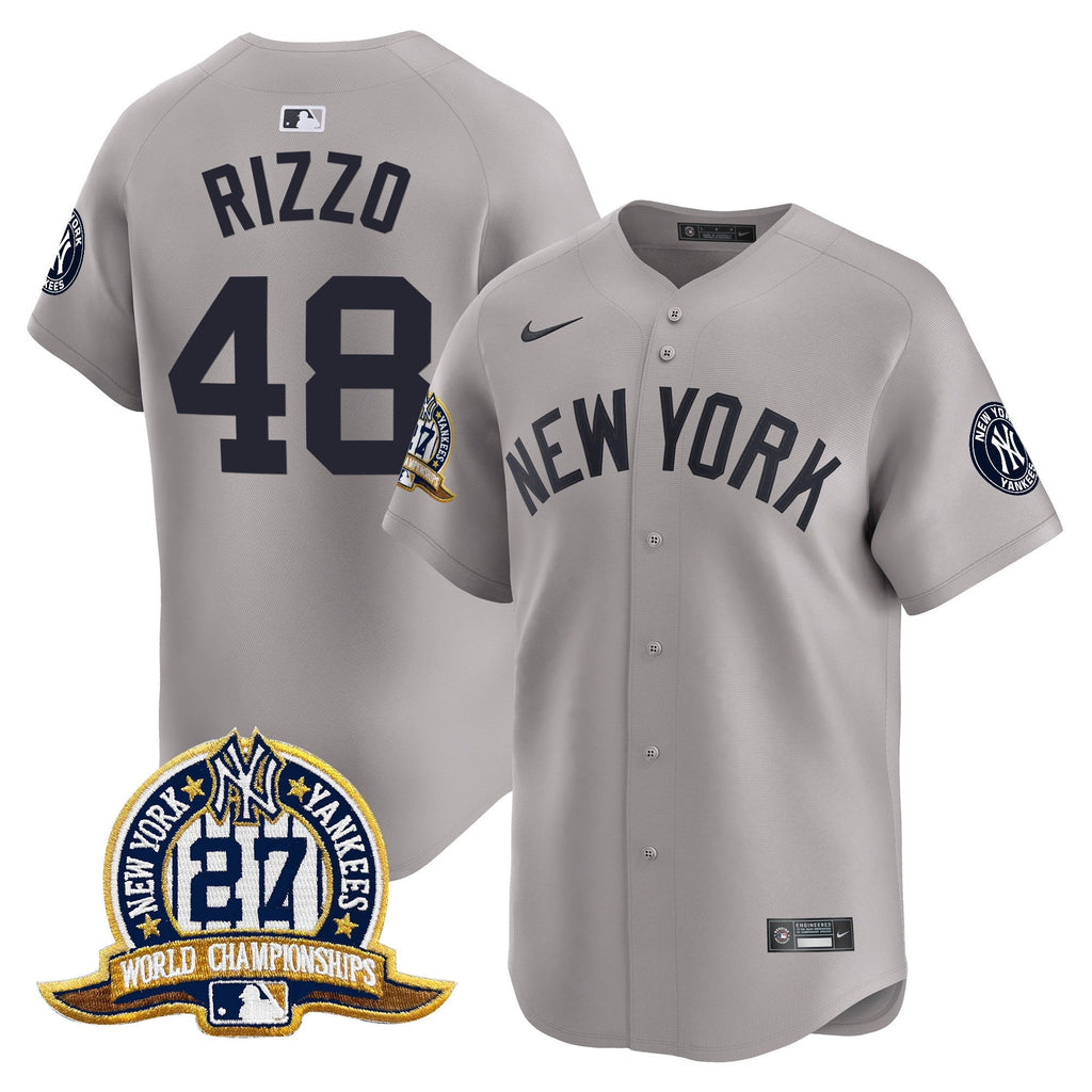 NYY 27 Time Champions Patch Vapor Premier Limited Jersey - All Stitched