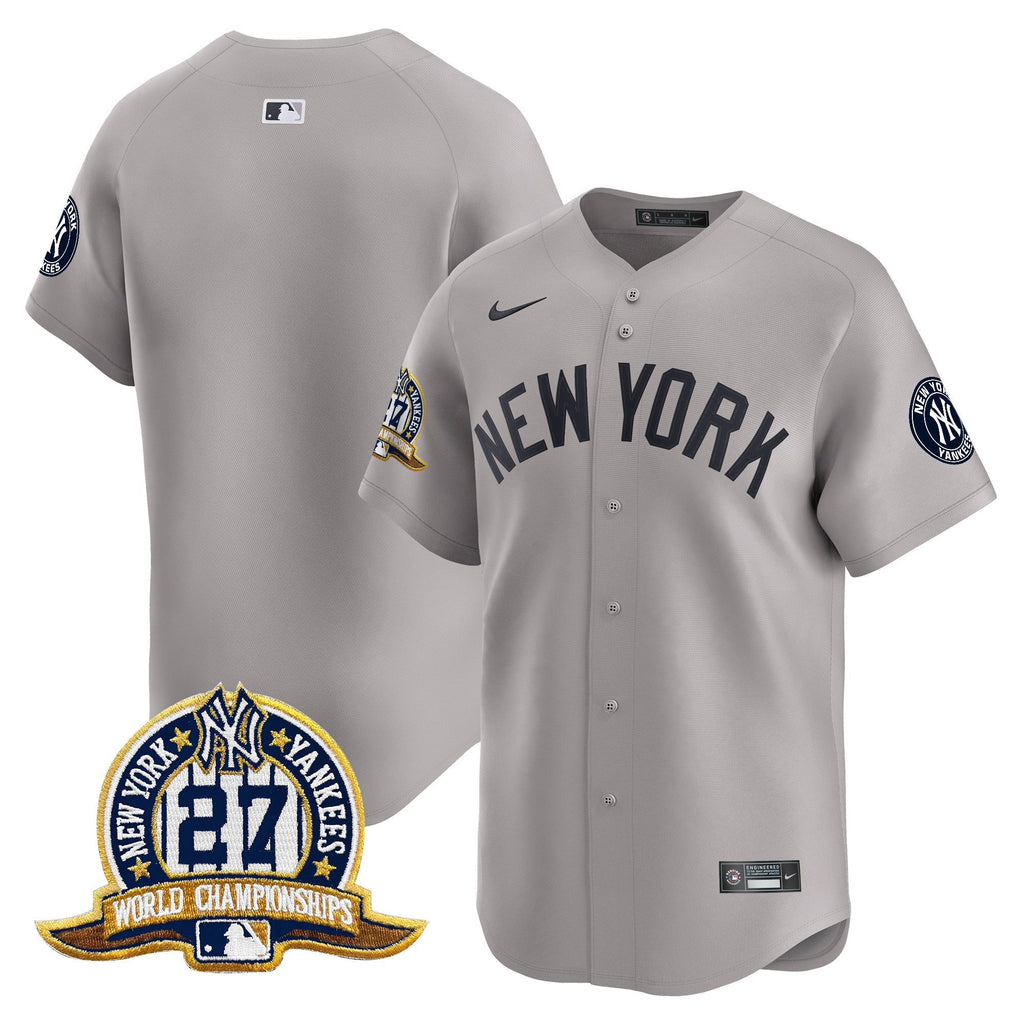 NYY 27 Time Champions Patch Vapor Premier Limited Jersey - All Stitched