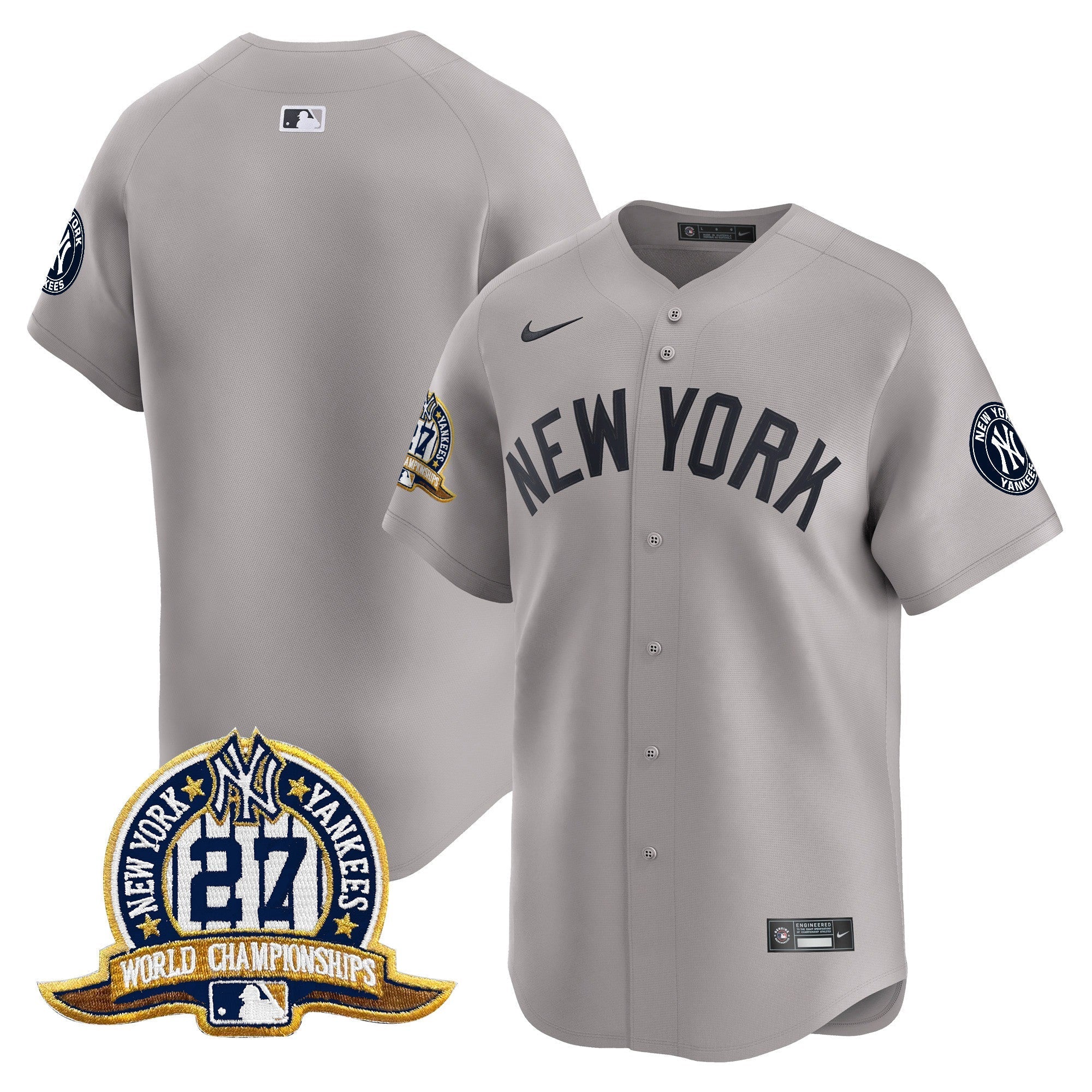 NYY 27 Time Champions Patch Vapor Premier Limited Jersey - All Stitched