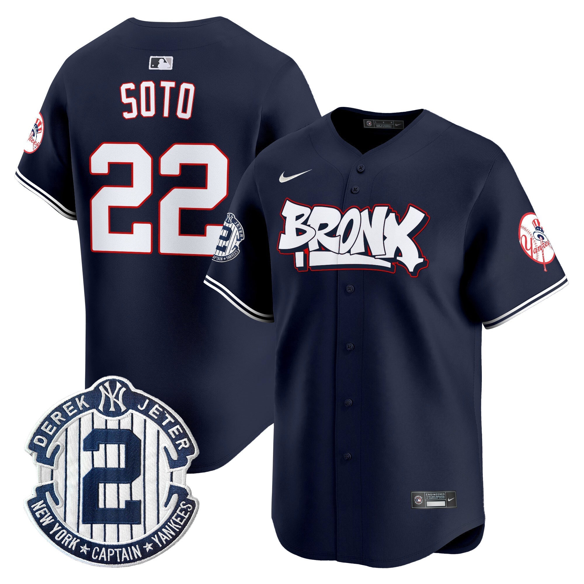 NYY The Bronx Graffiti Vapor Premier Limited Jersey V4 - All Stitched