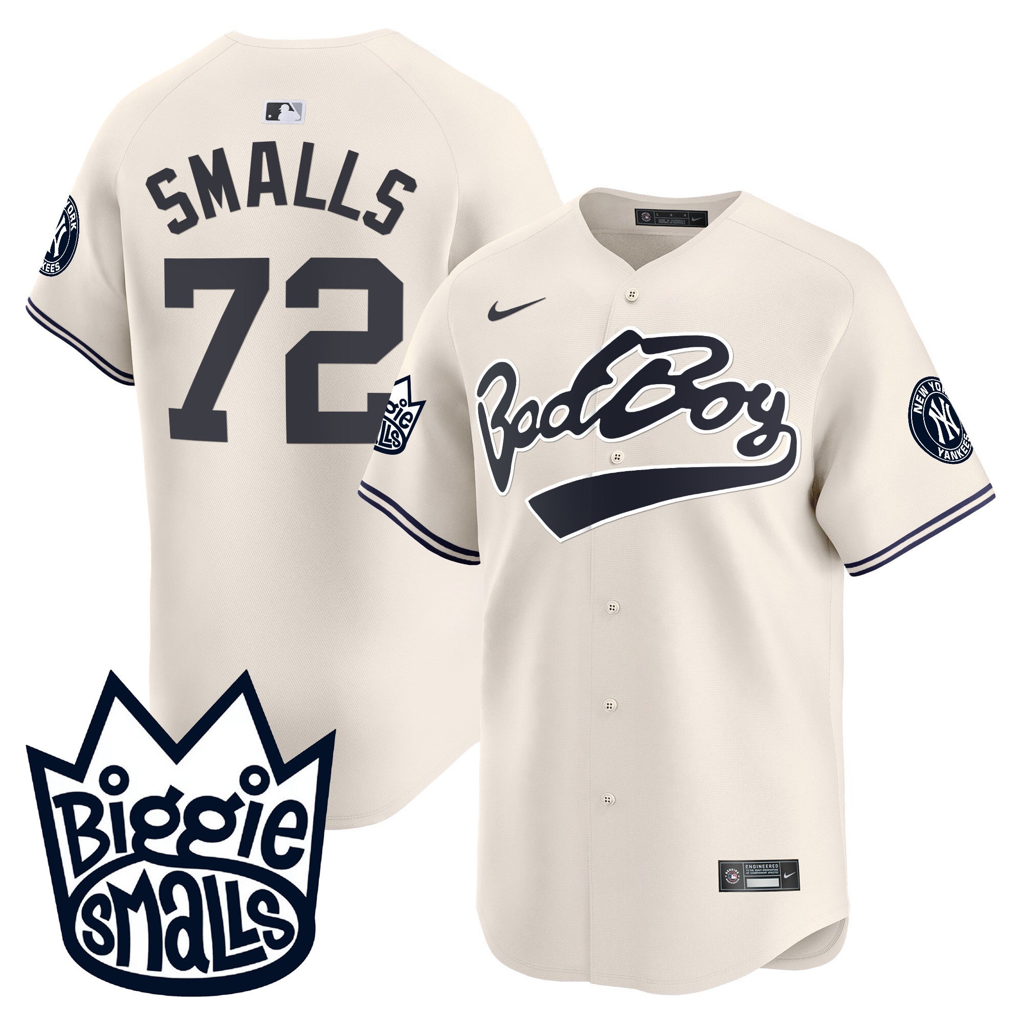 NYY Biggie Smalls Vapor Premier Limited Jersey - All Stitched