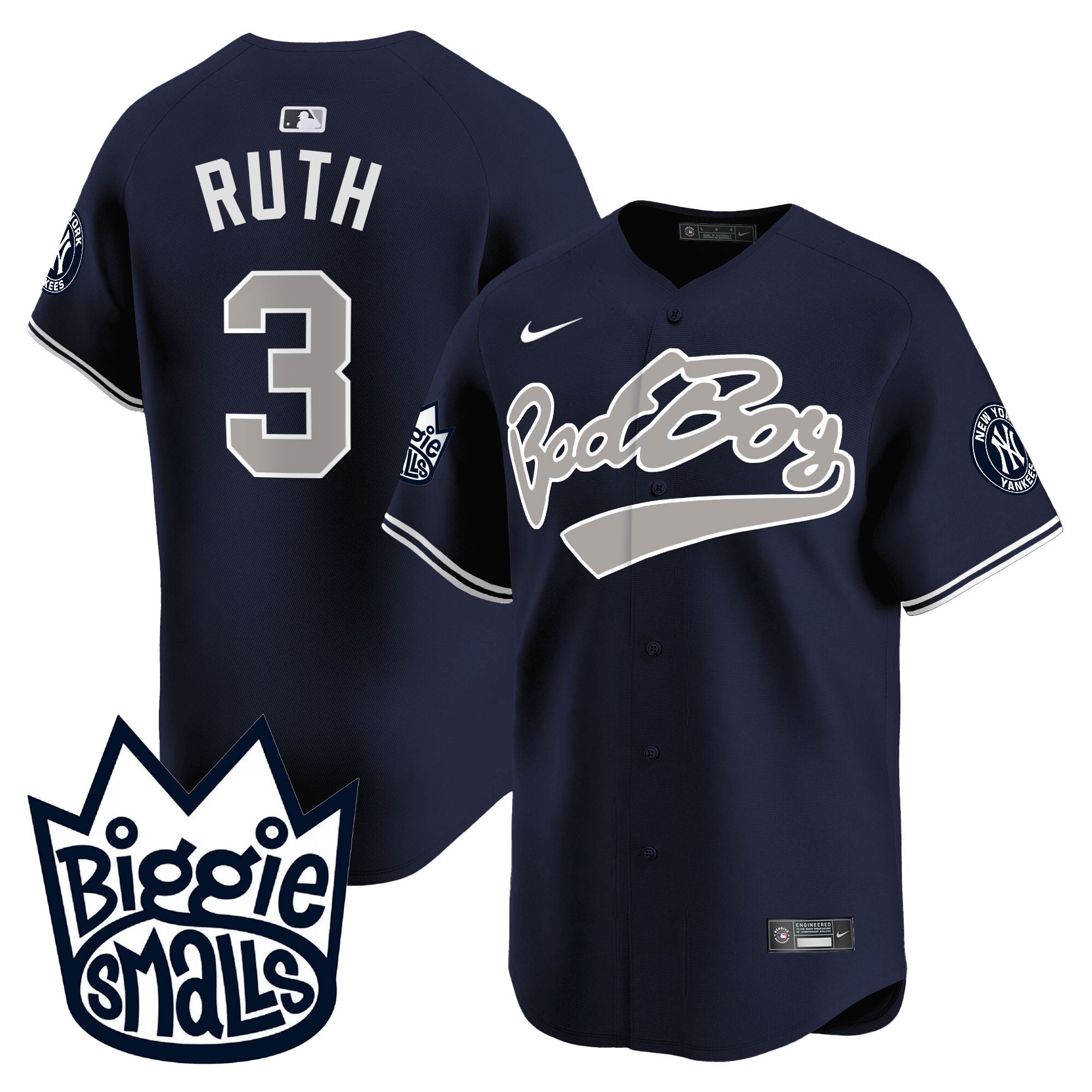 NYY Biggie Smalls Vapor Premier Limited Jersey - All Stitched