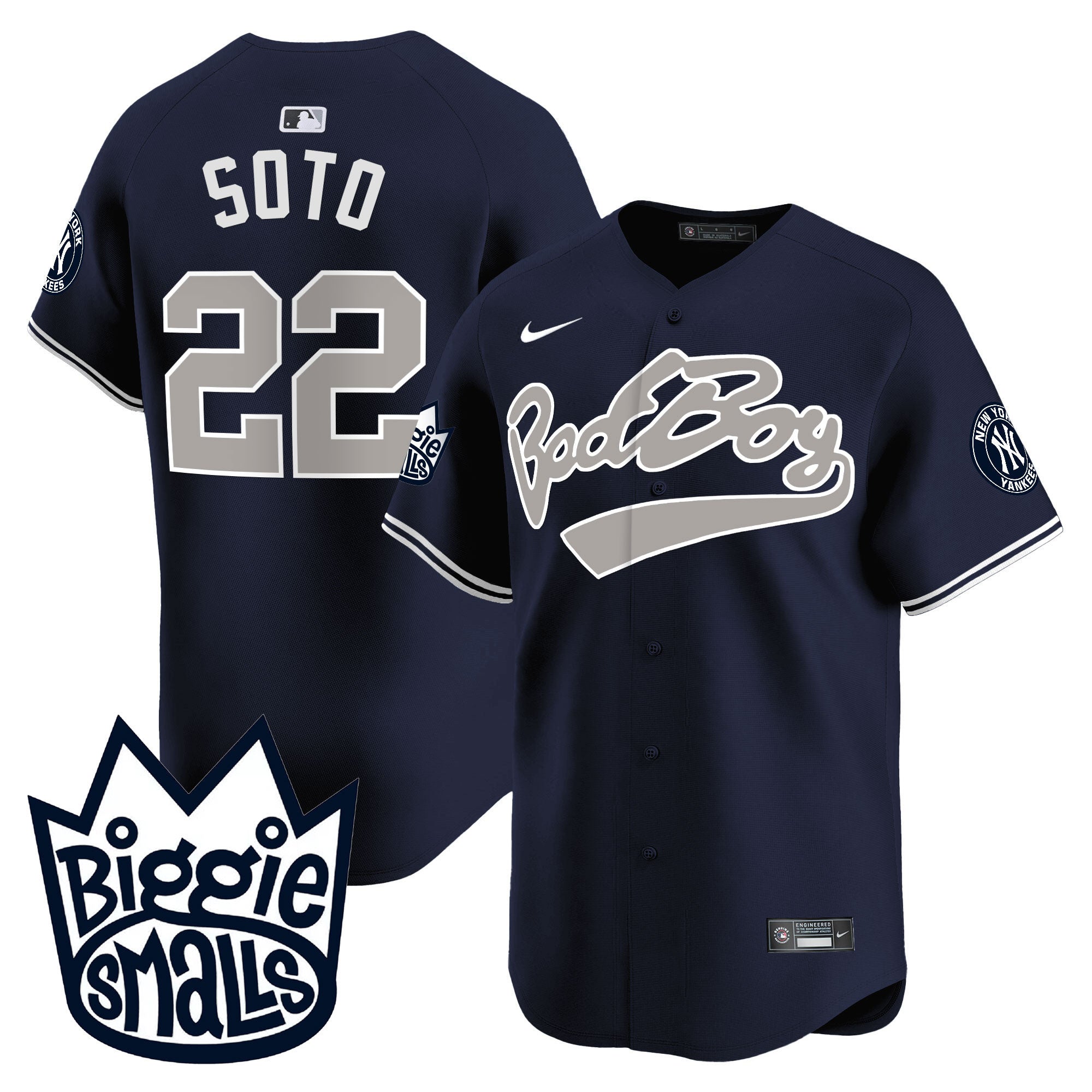 NYY Biggie Smalls Vapor Premier Limited Jersey - All Stitched