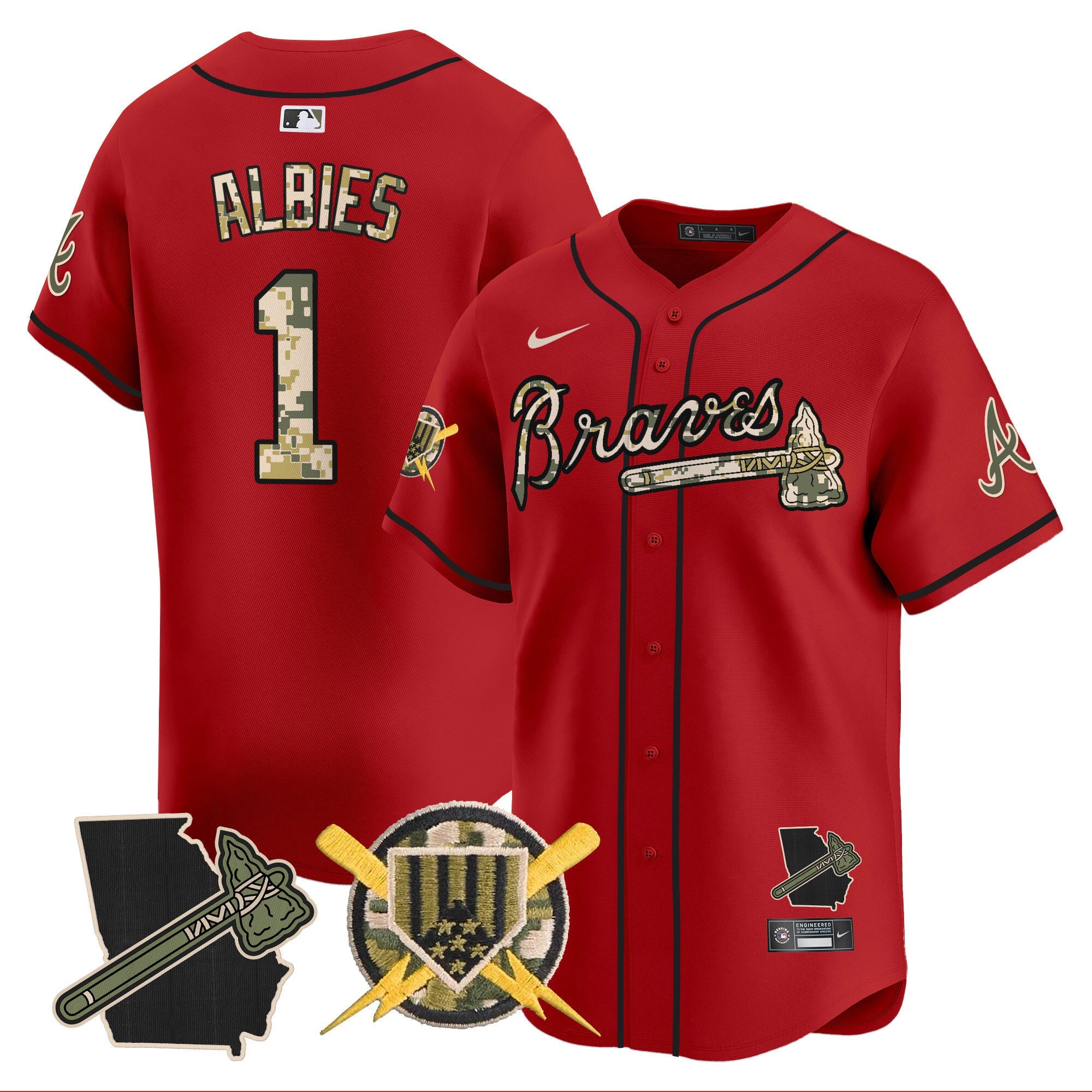 Atlanta Braves Armed Forces Day Vapor Premier Limited Jersey - All Stitched