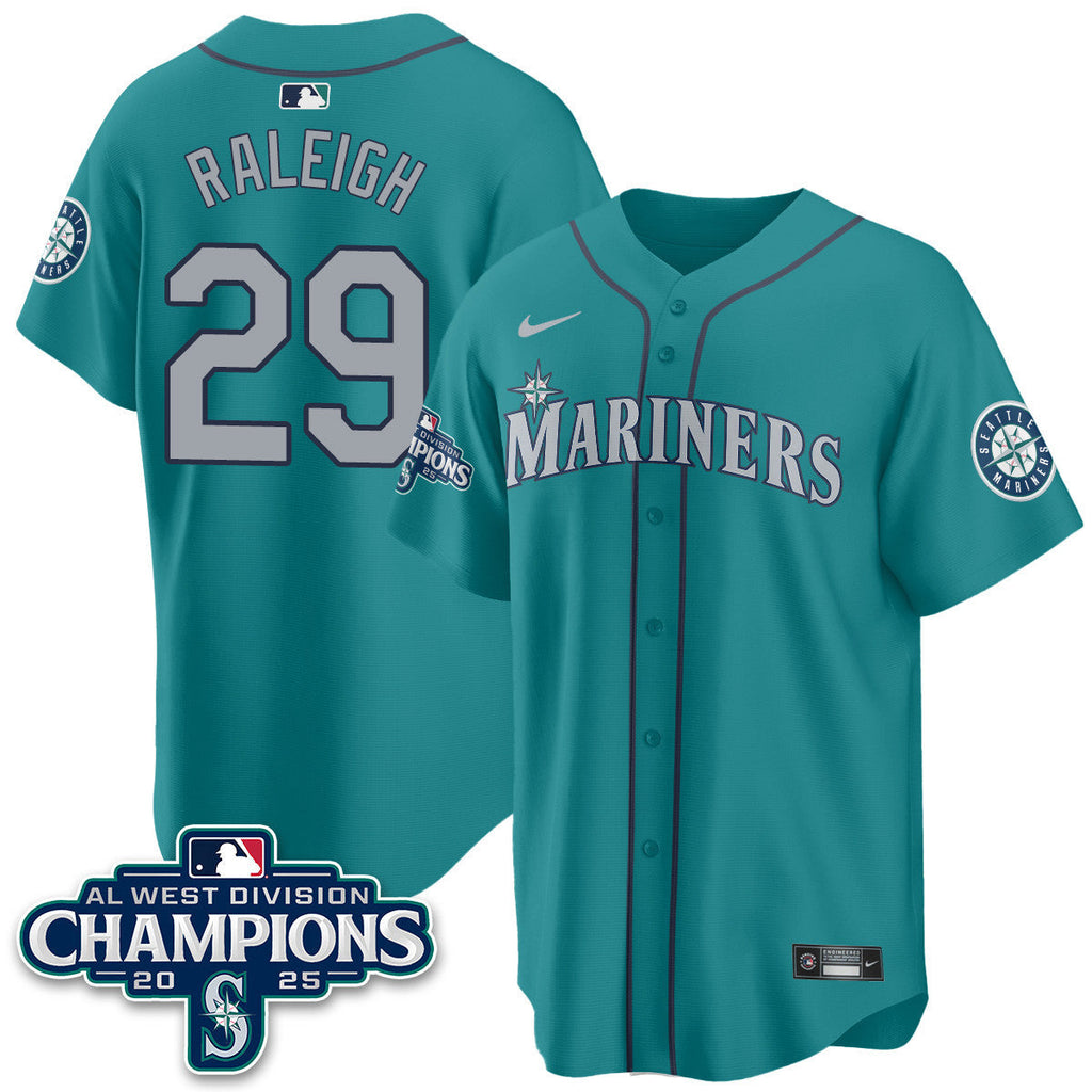 SEA 2025 AL West Division Champions Jersey - All Stitched