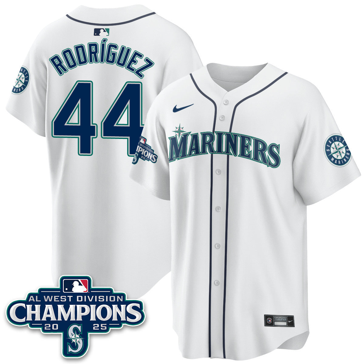 SEA 2025 AL West Division Champions Men Jersey - All Stitched