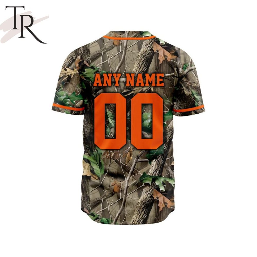 Camouflage Baseball Jersey - Short Sleeve, Button-Up, Outdoor Sports Tee